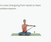 This energising movement sequence focuses on promoting circulation and suppleness in the hands, strength in the arms, alignment, dynamic stability and movement freedom in the shoulders, and ease in the neck; all the while incorporating the rest of the body.nnPROPSn1 long exercise bandn1 massage ballnnANATOMY TRAINS® MYOFASCIAL MERIDIANS IN MOTIONnIn movement focus: FALs • BALsnIncorporated: SPL