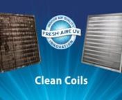 Fresh-Aire UV germicidal UV light systems such as Blue-Tube UV and AHU Series 1 save energy and reduce maintenance costs by sterilizing mold on AC cooling coils.
