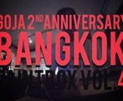 Short video made with my GoPro Hero 3 during my short trip in Bangkok last February for the Paintbox Vol.4 at the GOJA gallery in Prakanong, BKK. Happy 2nd anniversary again to GOJA.nnThanks to DJ YUTO for the sound ( this kid is awesome, follow him !), Wok22 for the collaboration (amazing artist from Fukuoka), Kotaro-san for the invitation and his friendship, and finally all of the team of GOJA for their kindness. I will be back soon ;)