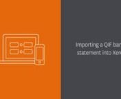 Import a QIF bank statement file into Xero that you have downloaded from online banking. Choose QIF format only if your online banking doesn&#39;t offer OFX, QBO or QFX format.nnFor more details, see: help.xero.com/BankImportQIF