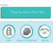 There are many chic ways to wear hijab. Watch this video to explore the different ways to wear hijabs or visit http://www.thehijabstore.com for more details.