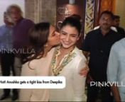 Hot! Anushka gets a tight kiss from Deepika from deepika hot kiss