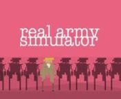 Real Army Simulator is a satirical choose-your-own adventure narrative game, based on my (yifat) two years mandatory service in the Israeli Army.nnThe game tries to emulate my personal experience and present the army less as glorified heroic endeavour but rater as a more mundane and at time ridiculous experience.nnThe game follows the daily routine of a soldier working in the army computer helpdesk. At each stop of the day, the player is presented with a dilemma on how to behave in a certain sit