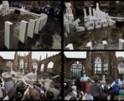 On the 26th of May 2014 the City of Coventry played host to DOMINOES, a cross city moving sculpture for the final day of the Coventry Mysteries Festival 2014.nThis film shows what happen in the city on that day.nnDominoes takes as its starting point the simplest of ideas… a domino line. Thousands of breeze blocks are used to create a moving sculpture which runs across the city, unfolding over the course of the day. Dominoes has become an international phenomenon since it was first created by S