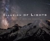 Illusion of Lights introduces you to the concept of movement and time that visually explores our night skies. Beginning with the dazzling chaos of urban light pollution, the film takes you on a magnificent trip across pristine wilderness areas and shares with you the wonders of our night skies. With hundreds of thousands of gorgeous images produced especially for this project, Illusion of Lights gives you scene after scene of unique and detailed views from locations few will ever encounter. Fly