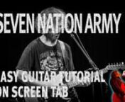 Classic Guitar Lick, Seven Nation Army by The White Stripes. This is still one of the most popular guitar riffs that I am asked to show my students how to play. It&#39;s amazing that no matter students of all ages, from middle school kids to adults know this song. This simple but effective guitar lick has also made it&#39;s way into the stadium anthems as you hear it at soccer and football matches. nnIn the this guitar lesson I&#39;ll show you the main guitar lick that is used throughout the song as well as