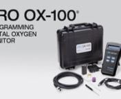 The PRO OX-100 programmable handheld digital oxygen monitor http://www.aquasolwelding.com/pro-ox-100 is designed to give operators the most precise oxygen level readings possible. nThe PRO OX-100 comes equipped with many advanced features such as its data logging capabilities, which allow operators to create permanent records of real time data (at 15 second intervals) and export up to 50 data points to Microsoft® Excel and plain text format.nTo View Log:n1.tPress the “Menu” button and use t