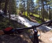 This video is an edit of my friend and I&#39;s experience mountain biking in Snowmass, Colorado. We followed typical maintained trails as well as a trail that was strewn with rocks and roots as well as two rivers that were flowing across the trail that lead to a construction sight. We ended up blazing our own trail down from the Sheer Bliss loading station to the upper village.nncopyright free song used in video: http://mp3tunes.org/mp3/Bullet%20Train%20Feat%20.%20Joni%20Fatora%20%2F%20No%20CopyRigh