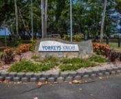 Yorkeys Knob is one of the beach suburbs of Cairns, in Cairns Region, Far North Queensland, Australia. It is approximately 13 km (8.1 mi) north of the centre of Cairns, and is the third beach suburb after Machans Beach and Holloways Beach.nYorkeys Knob is a coastal suburb with predominantly low-lying land (less than 10 metres above sea level) with the exception of the hill (known as Yorkeys Knob) rising to 60 metres on the coast at Yorkeys Point. The northern part of the suburb near the coast is