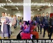 Event: Fashion Designers of Latin America #fdla @fashiondesignersoflatinamerica nDate: Wednesday, February 13, 2019 (Day 2)nDesigner: Carlos Sierra (Men/Women) (Venezuela) @csierradesignernFashion Show Producer: Albania Rosario @albanianewyorknwww.fashiondesignersoflatinamerica.comnSponsors: Delta, Google, Hennessy V.S.O.P. Privilege Cognac, Hispanic Federation, Moda Total TV, HOLA Google Familia, FWO Fashion Week Online, Aveda the art and science of pure flower and plant essence, AQUAREVEAL, Ma
