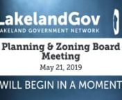 To search for an agenda item use CTRL+F (on PC) or Command+F (on MAC)ntPLAY video and click on the item start time example: ( 00:00:00 )ntntLink to related Agenda:nthttp://www.lakelandgov.net/media/9612/p-and-z-agenda_5-21-19_.pdfntntntClick on Read More Now (Below)ntn(00:01:00)tCall to Orderntn(00:02:00)tITEM 1: Major modification of PUD (Planned Unit Development) zoning to increase the maximum number of dwelling units allowed in the unbuilt Phase IV of Willow Point Estates from 22 to 60 and ad