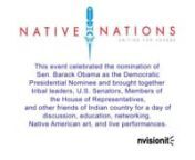 To honor and celebrate Native Americans&#39; historic engagement in the political process this year, this was truly unique event,