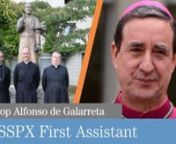 Just as the day was coming to an end, the new Superior General of the Society of Saint Pius X, Father Davide Pagliarani, and the 40 other capitulants have decided to proceed to the election of the two General Assistants.nnThe 1st Assistant elected is Bishop Alfonso Galarreta, auxiliary bishop of the Society, of Spanish nationality. Aged 61, he was ordained priest in 1980 at Buenos Aires, Argentina, where he lived for a certain time. In the past he has held the roles of Rector of Our Lady Co-Rede