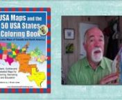 Learn about and color the basic geographic layout of the USA and each of the 50 US states with USA Maps and the 50 USA States Coloring Book: Including Maps of Canada and North America. USA State Maps are great for coloring, home school, education and even marking up a map for marketing. Each outline map is presented in two ways, one page has the map with corresponding cities, capitals and physical features. the opposite page has the blank outline without any of the information, includes a blank