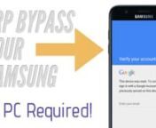 Hey Guys and Gals, make sure that you read the description below very carefully! Please let us know how your FRP bypass went in the comments below :)nnAre you looking for a super simple solution to bypass the FRP lock on your Samsung device? Look no further! Our amazing FRP Bypass Specialists have found this amazing Google account verification screen bypass from FRPFile.com.nnThis solution does require that your Samsung device has a active sim, because it will be used in the beginning part of th