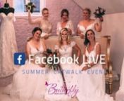 Thank You! Thank You! Thank You! to everyone involved in our first-ever Facebook Live event on Thursday eveningnFirstly, our fabulous wedding suppliers:nDebbie Mac, Hair and Make-up Artist for adding the glamour with the models hair and make-up � an amazing job as always!nEmma @ Signature Flowers Bucks &amp; Oxon Ltd for providing the beautiful bouquets and wrist-corsage �nRichard @ Something Borrowed Event Hire for transforming our dress gallery with the gorgeous floral arch, floral trees a