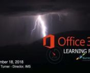 Office 365 Learning Flash featuring Dan Turner