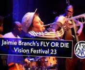Jaimie Branch’s FLY or DIE quartet perform compositions from their self-titled debut record. Performed and recorded on May 28, 2018 at Arts for Art Vision Festival 23,Roulette, Brooklyn.nnJaimie Branch - trumpet, composition / Lester St. Louis - cello / Chad Taylor - drums / Anton Hatwich - bassnSupport Arts for Art!nhttps://www.artsforart.org/supportnnnFLY or DIE is the compositional outlet of trumpeter, composer, and vocalist, Jaimie Branch. Branch, originally from Chicago and now Brookly