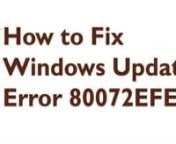 Substantially Windows Update Error 80072EFE arises when working with a windows machine. Error 80072EFE is either server- or client-slide linked. Therefore, you can&#39;t solve the problem from the server side alone.