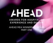 This is Part One of a two-part webcast which announces the winners of AHEAD MEA 2020.nnPart One features comments from our judges, exclusive video content from our sponsors and the winners of the following categories will be announced:nn- Bar, Club or Loungen- Landscaping &amp; Outdoor Spacesn- Renovation, Restoration &amp; Conversionn- Spa &amp; Wellnessn- Guestroomsn- Lobby &amp; Public Spacesn- Hotel Newbuildn- Lodges, Cabins &amp; Tented CampsnnNext Session:nPart Two - 3pm GST / 1pm SAST / 1