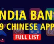 The Centre blocked 59 apps with Chinese links that included the hugely popular TikTok and UC Browser today, amid a huge economic backlash against China following the June 15 clashes at Ladakh in which 20 Indian soldiers died in action and more than 70 were injured. Sources said intelligence inputs suggested that the apps have been violating the terms of usage, compromising users privacy, and being used as spyware or malware.nnChinese Apps Banned By India:n1. TikTokn2. Shareitn3. Kwain4. UC Brows
