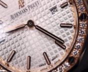 Wondering what it means to #BringTimeToLife? It can simply mean making a difference with the time you have or it can literally mean getting a watch like this Audemars Piguet Royal Oak Quartz Ladies&#39; watch.nnBring Time To Life:nwww.Chronostore.comnnnHello Chronostorians! My name is Christian Taylor, welcome to another Chronostore .com luxury watch review. Today it’s my pleasure to share with you an Audemars Piguet Royal Oak Quartz Ladies Watch, a 33mm satin-finished stainless steel case display
