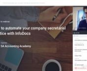 How to automate your company secretarial practice with InfoDocs webinar on demand from infodocs