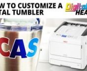 Customize metal tumblers with the EZ Peel Hard Surface Paper! The DigitalHeat FX System makes it easier to make tons of different and unique products for your customers. nnThe Oki 8432 is more than just a t-shirt printer. It is a diverse system that gives white toner printing the opportunity to make custom mugs, tumblers, wooden signs and more. nnWatch this video now to see how we customized this aluminum tumbler with our Custom Apparel Startups Logo. nnFor more information visit, https://colman