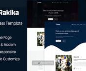 Download Rakika - One Page Business HTML Template - https://1.envato.market/c/1299170/475676/4415?u=https://themeforest.net/item/rakika-one-page-business-html-template/22880164?s_rank=196?ref=motionstop nn Rakika Onepage Business HTML5 Template Rakika is a Onepage Business Template built on Bootstrap4, HTML5, CSS3, JavaScript, jQuery. It’s a modern crafted HTML template which can be used for Business website. This is highly customizable – looks awesome on tablets and mobile devices. We have