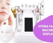 HydraFacial &#124; Hydra Facial Machine &#124;Product Display &#124; 11 in 1 Hydra Facial Skin Rejuvenation MachinennBuy it now: https://shop.mychway.com/itm/SR-AF1312n https://mychway.com/itm/1005499nnHi, guys, welcome back to myChway channel.nThis hydra facial machine is the must-have cleaning tools that all estheticians n2. Skin whitening, improve skin dull, yellowish, improve skin texture;n3. Deep clean the skin, while giving the skin moisturizing, nourishing;n4. Julep, improve loose sk