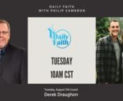 Today we are talking about Faith. Pastor Derek Draughon is our guest and he wants to encourage you in your faith walk with the Lord. Is there something that the Lord is calling you to do, but you are too scared of walking it out. Afraid that you will fail or won’t have enough, or you can’t see what the outcome will look like? Like the widowed woman who told Elisha that she had nothing left in her house to pay her debts. Little did she know that the oil left in the jar was her miracle waiting