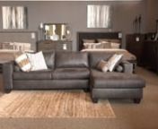 The Huntington chaise sectional by Behold in a Rich brown faux-leather look in Polyester and polyester blend adds class, style, and comfort to any living space. nThis contemporary yet casual sectional is built to ensure long-lasting comfort and durability. The long-wearing fabric is soft to the touch yet durable and easy to clean. The pillows make this group perfect for relaxing in any home. The combination sofa and chaise arrangement not only allow plenty of seating for all, but it also allows