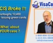 After four months of pandemic, four months of reduced fee income, USCIS is OUT of money. https://www.visacoach.com/uscis_furloughs_employees/ 13,400 employees, received furlough notices. Printing of Green Cards and EAD and AP cards have stopped. How will this affect your case ??nnAt the end of this video I will advise what you can expect and what you can do about it.nnIn The Visacoach newsletter, I reported months ago that USCIS was processing cases very quickly. nnThis was due to their office