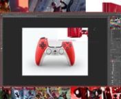 PS5 DualSense controller design for Spiderman Miles Morales.nnBehance branding project: https://www.behance.net/aneirindesigns