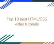 http://www.topzenith.com/2017/08/top-10-best-htmlcss-video-tutorials.htmlnHTML(Hyper Text Markup Language) is the base language for each and every other web technologies development such as JavaScript, PHP, AngularJS, NodeJS, ReactJS, Ruby, Python etc,. Through HTML, we can define the structure of the webpage and also determine what data should be rendered on the webpage. When we write HTML tag in a text editor, save the file then open in a web browser, the browser will parse the HTML tag in the