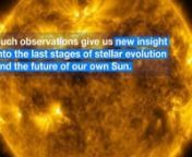 Astronomers have used ALMA to capture a strikingly beautiful view of a delicate bubble of expelled material around the exotic red star U Antliae. These observations will help astronomers to better understand how stars evolve during the later stages of their life-cycles.nnThis short podcast takes a look at this important new result and what it means.nnThe video is available in 4K UHD.nnThe ESOcast Light is a series of short videos bringing you the wonders of the Universe in bite-sized pieces. The