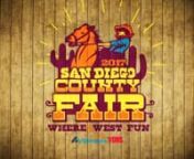 http://www.GodfatherFilms.comnThe 2017 San Diego County Fair is a the largest county fair in the country and is held every summer at the Del Mar Fairgrounds in Del Mar, California. The fair is a major draw for California residents; in recent years, attendance figures have risen above a million annually, reaching a record attendance of 1,609,481 in 2016. As of 2016, the San Diego County Fair was the largest county fair in the United States, and the fifth largest fair of any kind.nnIn the span of