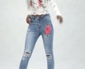 https://lustychic.com/collections/jeansnnSexy mid waist blue skinny jeans with faded denim and applique roses. These are very pretty ripped fashion jeans feature frayed rips, 3D applique rose and silver and pearl beads!nnOur AddressnnLusty Chic Ltdn63 BroadwaynStratfordnNewhamnE15 4BQnUnited KingdomnnnWe&#39;re open Mon-Fri (9am - 5:30pm)