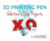 Learn how to make the birds and the beads of Valentine&#39;s Day with your MYNT3D pen. Get the free project templates to make a love bird, friendship beads, wine glass charms and color-changing conversation hearts. There are gift ideas and decorating inspiration for all ages. These also make a great alternative to candy Valentines in the classroom.