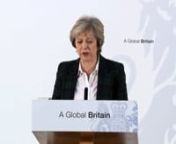 The first 30~ seconds of Theresa May&#39;s Brexit Outline Speech, delivered in January 2017. nnnI do not own this footage, all credits and copyrights to the BBC News Service, only using it so I can put it in Global CrossRoads