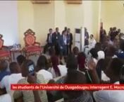 Le Pr du Burkina boude la salle suite à la réponse incendiaire de Macron