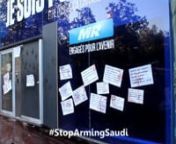 Une dizaine de citoyens concernés, du collectif « Désarmez ! » ont projeté ce matin de la peinture rouge symbolisant le sang versé par les victimes Yéménites sur les vitres du bureau du Mouvement réformateur, ils y ont également apposé des messages détournant le slogan du parti. Par cette action ils ont pointé du doigt la responsablité du Mouvement réformateur dans la guerre au Yémen face à son refus de mettre un terme à la vente d’armes vers l’Arabie Saoudite.nLe Yémen es