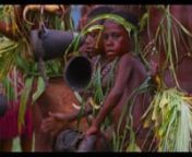 Adorned with nature, costumed tribal elders teach traditional drumming and dancing to the next generation. Filmed outside Madang, Papua New Guinea.