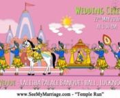 Customize this video at https://seemymarriage.com/product/temple-run-animated-wedding-invitation-video/nCreate more Wedding invitations @ https://seemymarriage.com/create-wedding-invitation-video-card/nCreate Wedding videos @ https://seemymarriage.com/video-invitations/?pa_events=WeddingnAbout the Video nMarriages are already arranged by god in heaven. Temple Run video introduces that to everyone how arranged is much beautiful. This video looks simply suitable for every arrangedtraditional wed