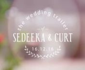 Here are some of the highlights of Curt &amp; Sedeeka&#39;s beautiful, emotional, fun and entertaining wedding day...