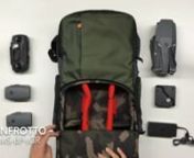 Manfrotto Street backpack (MB MS-BP-IGR) carries your DJI Mavic Pro drone with remote controller and 2 additional batteries, charger and other accessories in its lower compartment. Meaning you will have a big space in the upper compartment to store your personal items while traveling. You can also carry your laptop with you to edit your video footages right after capturing them. Learn more: http://www.manfrotto.com/medium-backpack-for-dslr-camera-and-personal-gear