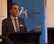 Eastern Community Legal CentrenAnnual General Meeting &amp; SAGE Program Launchn16 November 2016nCamberwell Town HallnSpeakers: Julie Kitto, Michael Smith (ECLC CEO), The Hon. George Brandis QC (Attorney-General), Janet Matton (ECLC Chairperson), Belinda Lo (ECLC Principal Lawyer), Marika Manioudakis (ECLC Manager, Major Projects)nSAGE: http://www.eclc.org.au/sage