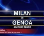 Résumé de Milan-Genoa 1-1nDate: 28 janvier 2009nLieu: San SironButeur(s): David Beckham et Diego Milito
