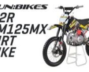 The KM125MX Pit BikennThe KM125 MX pit bike is the ideal bike for riders taking the next step up from a mini dirt bike or riders aged 14 and up.nnThe CRF70 range of bikes are bigger than the equivalent CRF50 range by around 10cm, making them much more comfortable for adults and teens when riding “in the seat”. This big-wheeled version has a seat height of 92cm.nnEquipped with a 125cc engine that inspires confidence due to its lovely power delivery, this beauty can take anything in its stride