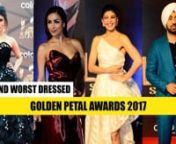 The Golden Petal Awards took place in Mumbai last night and all the Telly-Ville actors, judges and host put their most fashionable foot forward as they made an appearance on the red carpet. nnFrom Jacqueline, Malaika Arora, Diljit Dosanjh to TV Sensation Mouni Roy, Aishwarya Sakhuja, Rashmi Desai, Monalisa, Nitibha Kaul and more, everyone slayed the fashion game and some not so much! Here is our list of best and worst dressed celebrity appearances from this red carpet. nnSubscribe: https://www.y